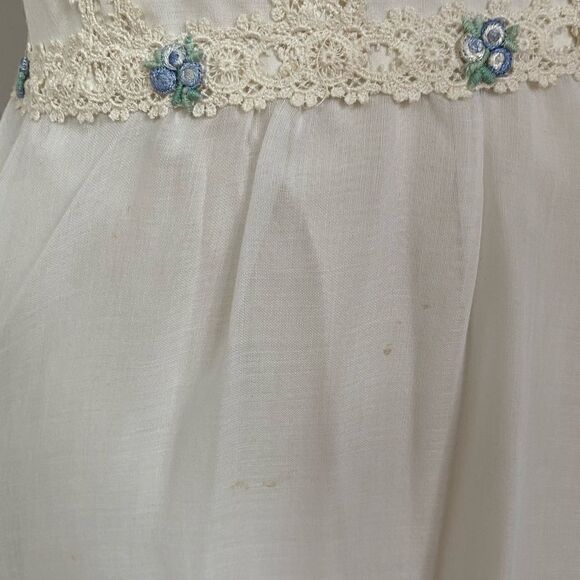 1950’s MCM Handmade One of a Kind Something Blue Cottage Wedding Dress - Picture 4 of 4